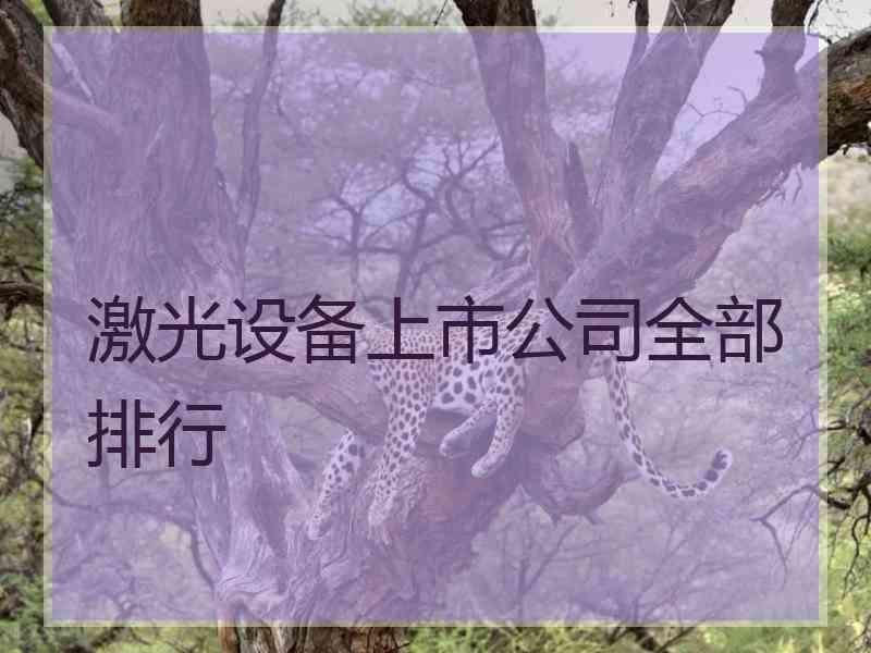 激光设备上市公司全部排行