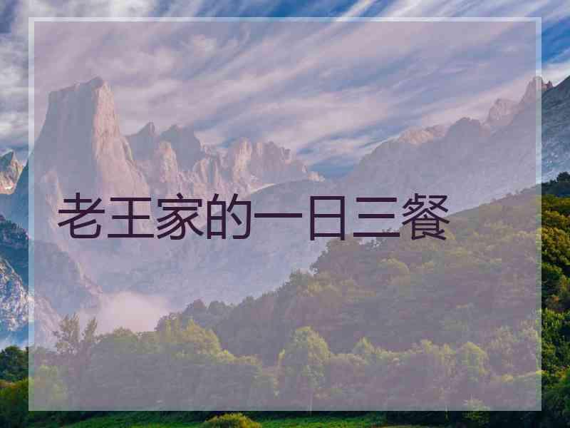 老王家的一日三餐