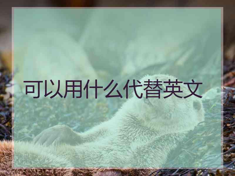 可以用什么代替英文