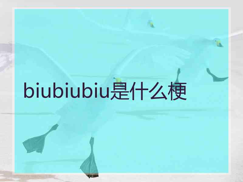 biubiubiu是什么梗