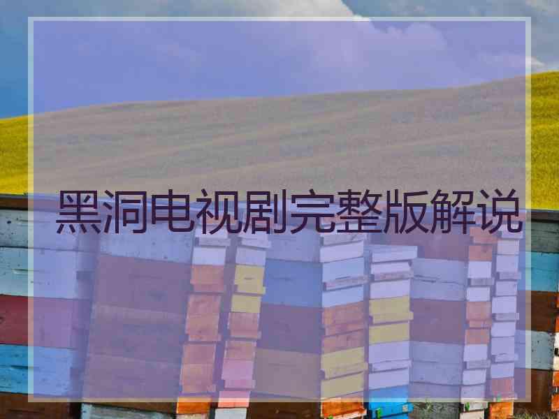 黑洞电视剧完整版解说