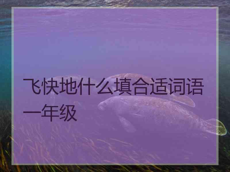 飞快地什么填合适词语一年级