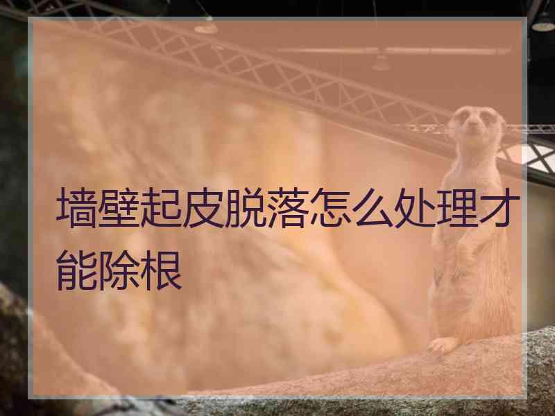 墙壁起皮脱落怎么处理才能除根