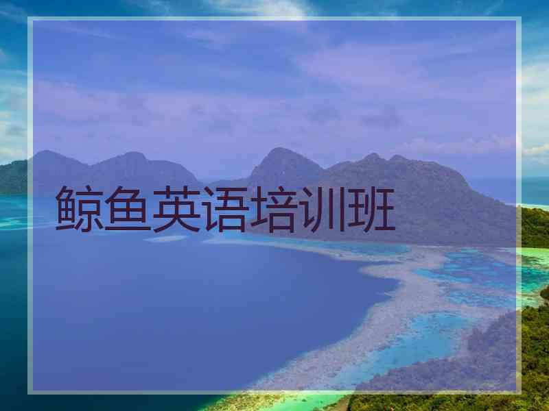 鲸鱼英语培训班