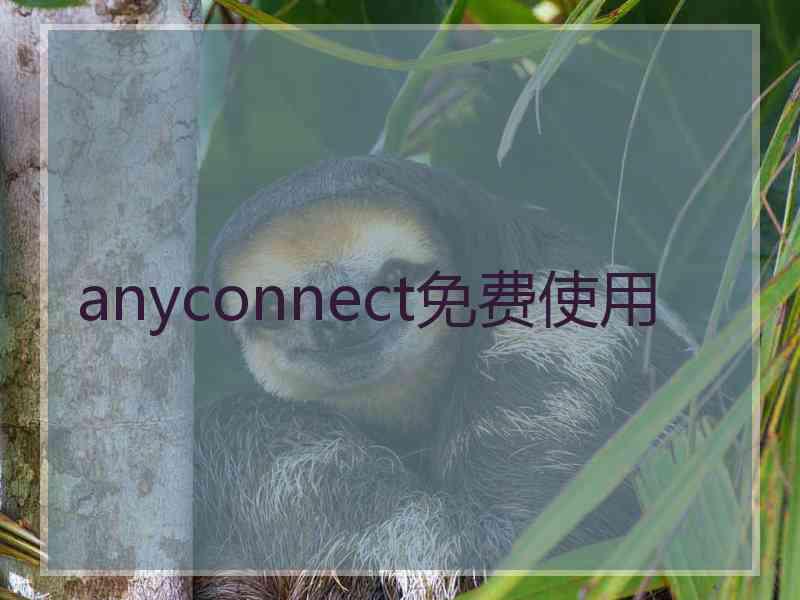 anyconnect免费使用