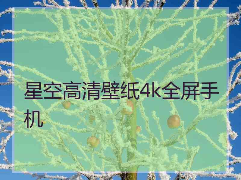 星空高清壁纸4k全屏手机