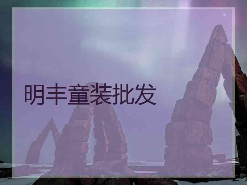 明丰童装批发