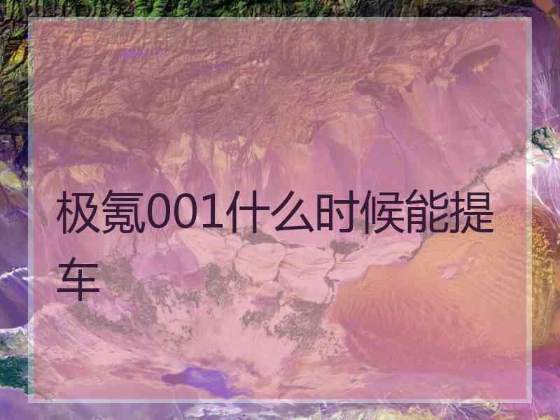 极氪001什么时候能提车