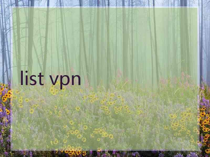list vpn