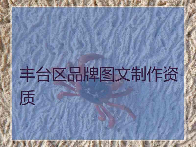 丰台区品牌图文制作资质