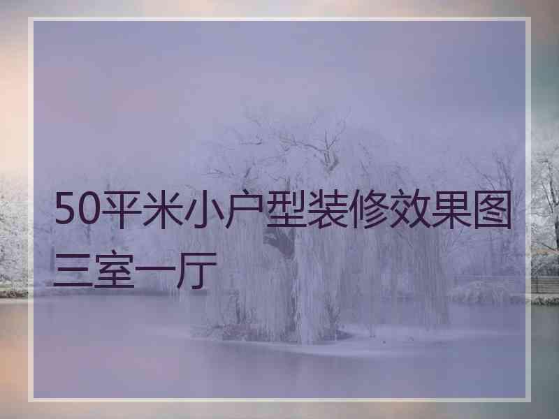 50平米小户型装修效果图三室一厅