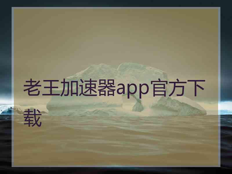 老王加速器app官方下载
