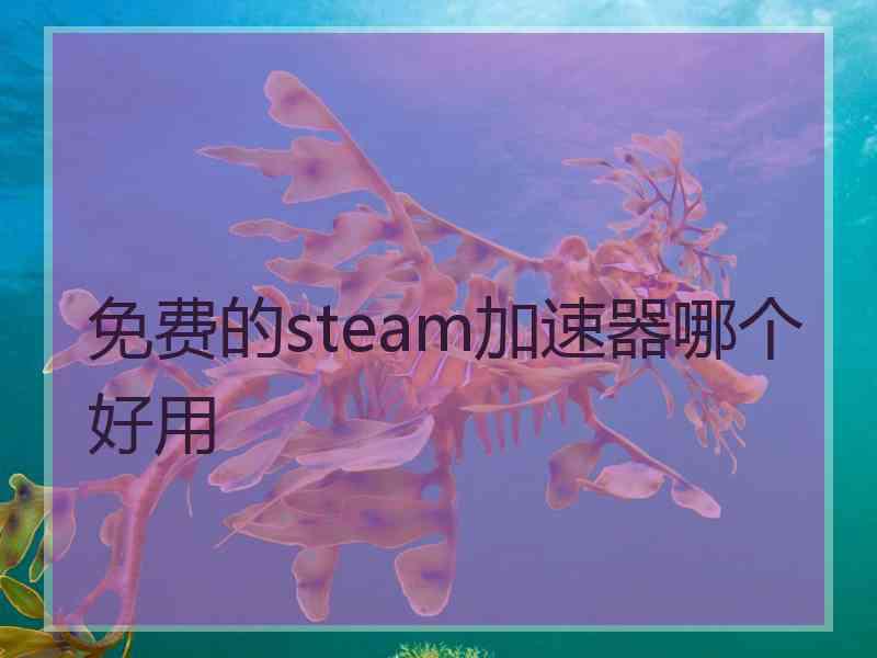 免费的steam加速器哪个好用