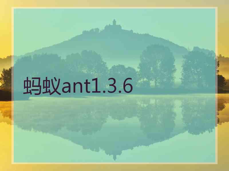 蚂蚁ant1.3.6