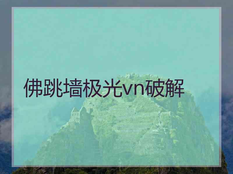 佛跳墙极光vn破解