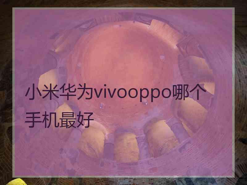 小米华为vivooppo哪个手机最好