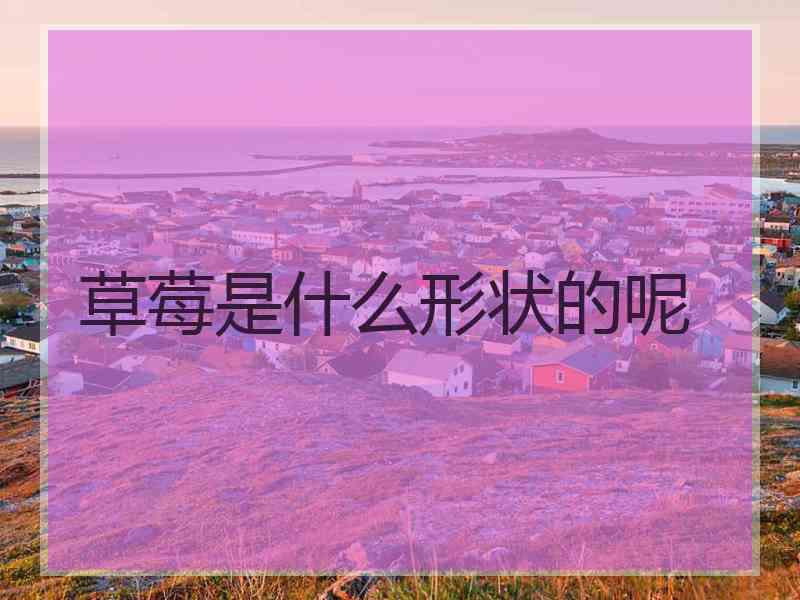 草莓是什么形状的呢