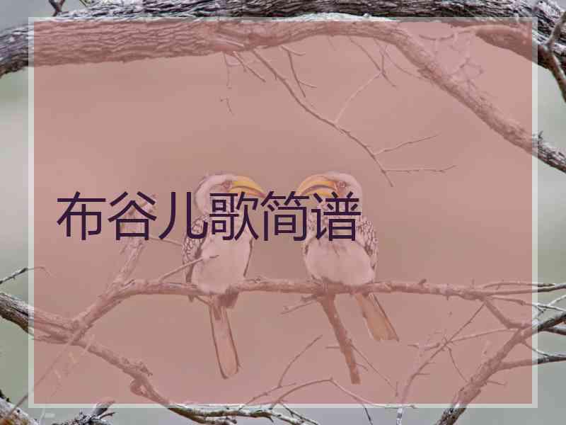 布谷儿歌简谱