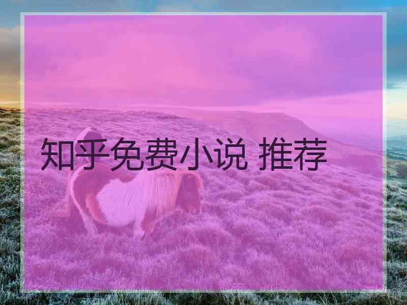知乎免费小说 推荐