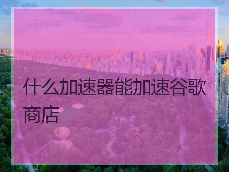什么加速器能加速谷歌商店
