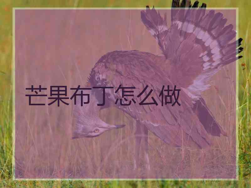 芒果布丁怎么做