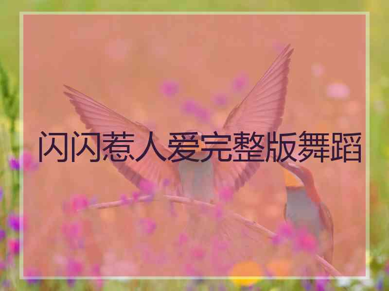 闪闪惹人爱完整版舞蹈