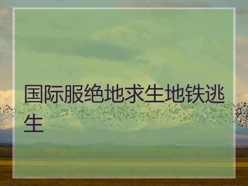 国际服绝地求生地铁逃生