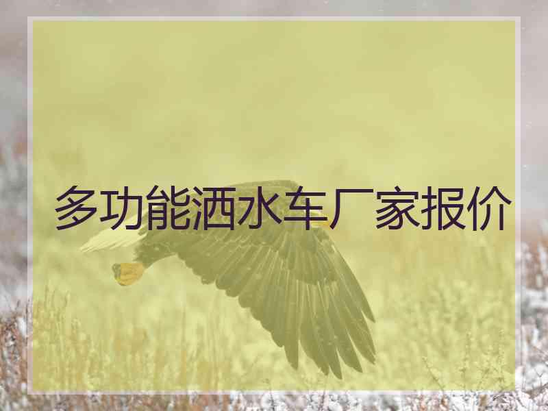 多功能洒水车厂家报价