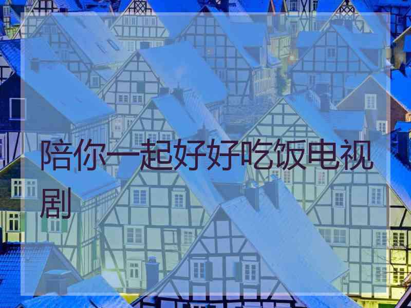 陪你一起好好吃饭电视剧