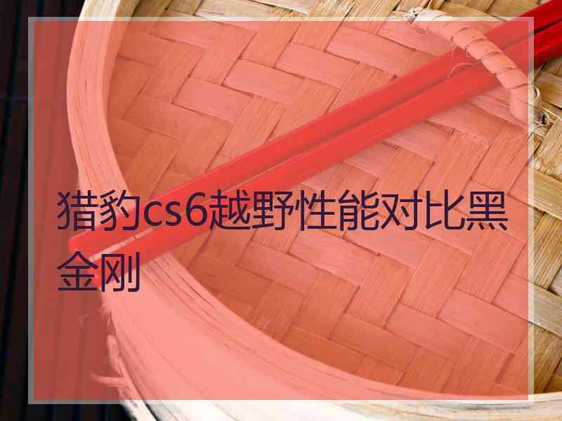 猎豹cs6越野性能对比黑金刚