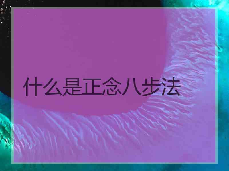 什么是正念八步法