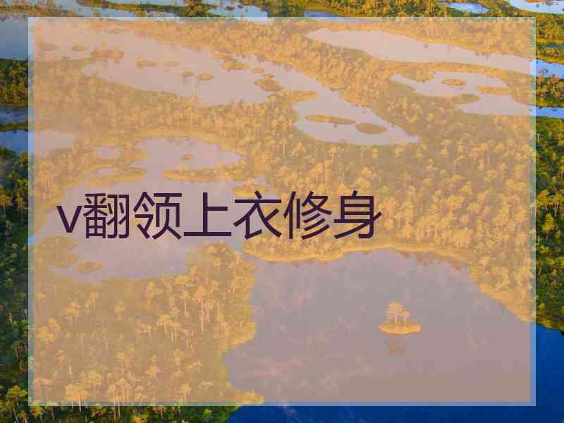 v翻领上衣修身