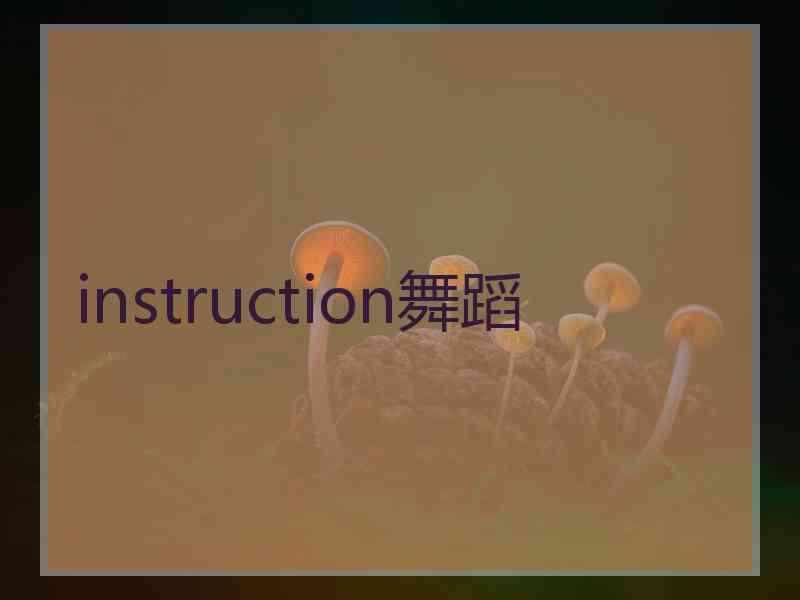 instruction舞蹈