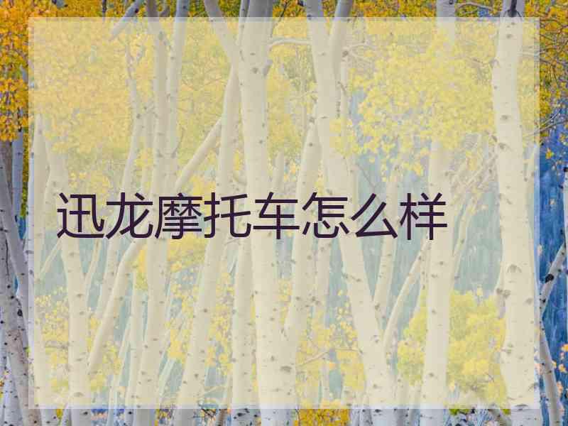 迅龙摩托车怎么样