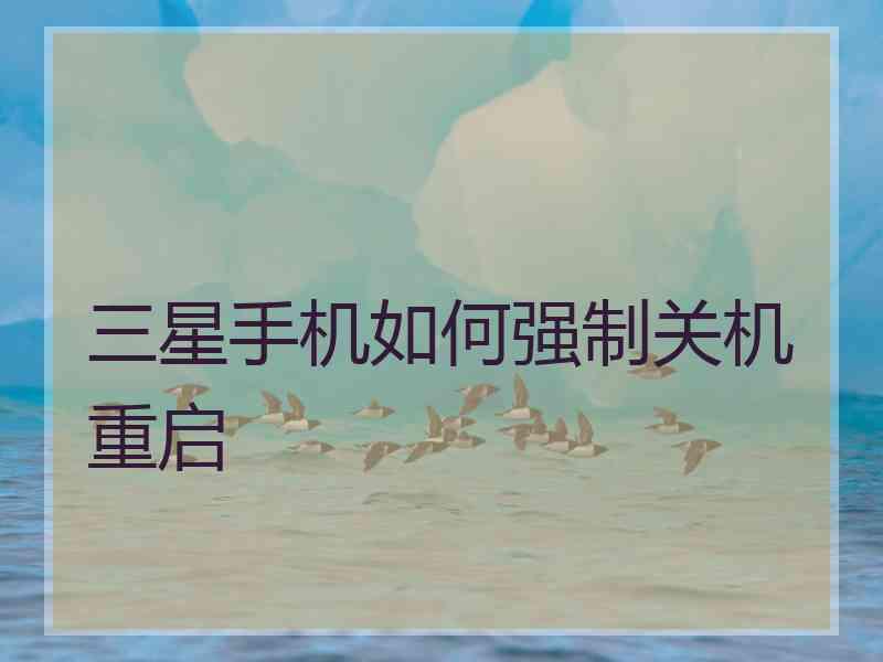 三星手机如何强制关机重启