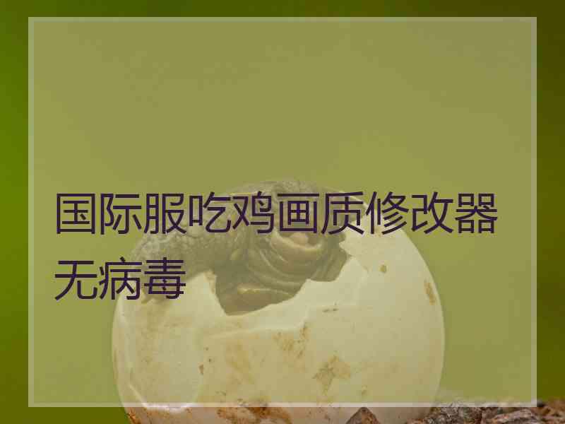 国际服吃鸡画质修改器无病毒