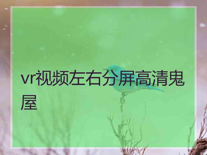 vr视频左右分屏高清鬼屋