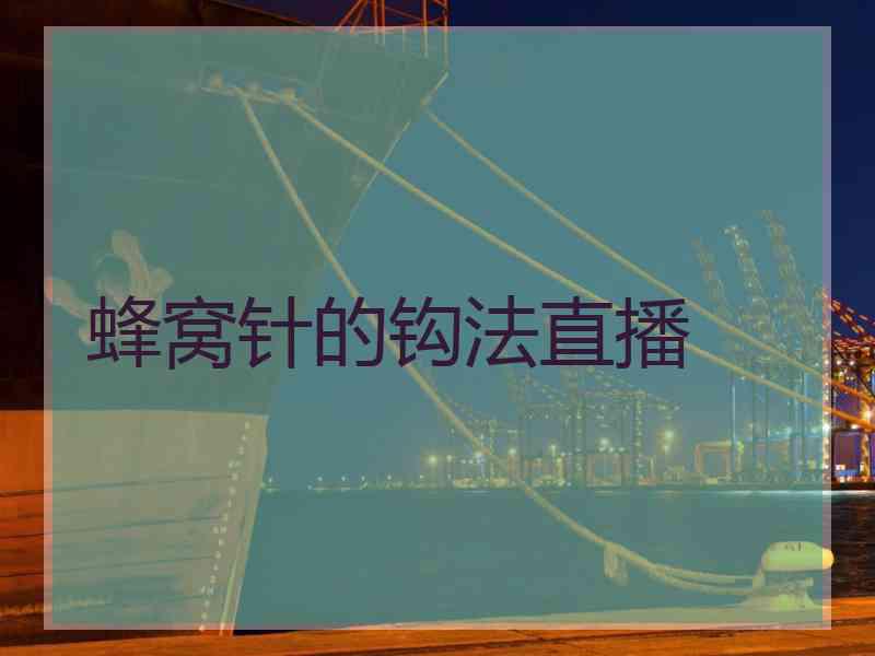 蜂窝针的钩法直播
