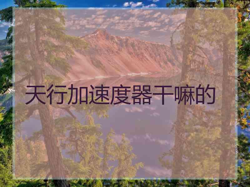 天行加速度器干嘛的