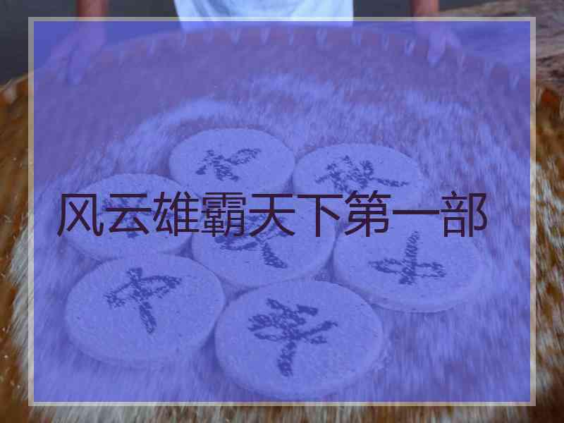 风云雄霸天下第一部