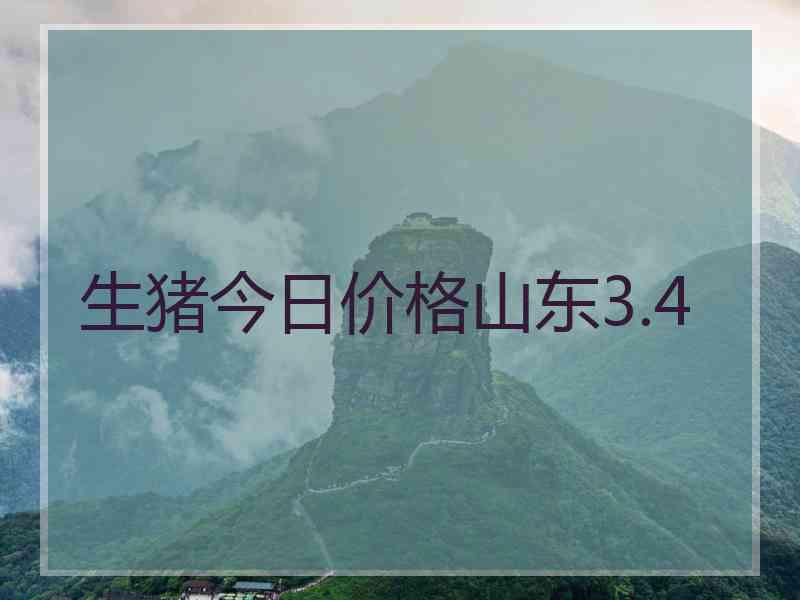 生猪今日价格山东3.4