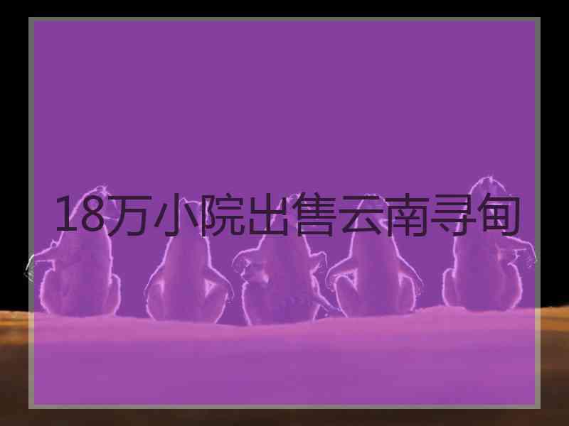 18万小院出售云南寻甸