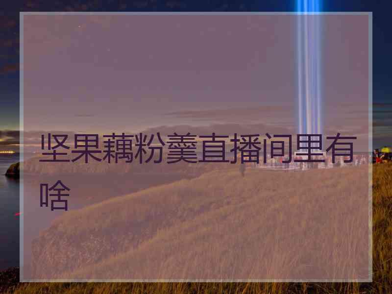 坚果藕粉羹直播间里有啥