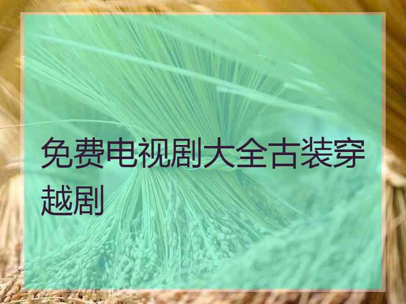 免费电视剧大全古装穿越剧