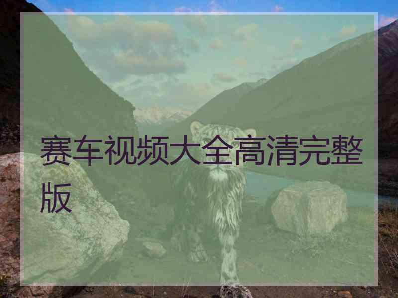 赛车视频大全高清完整版