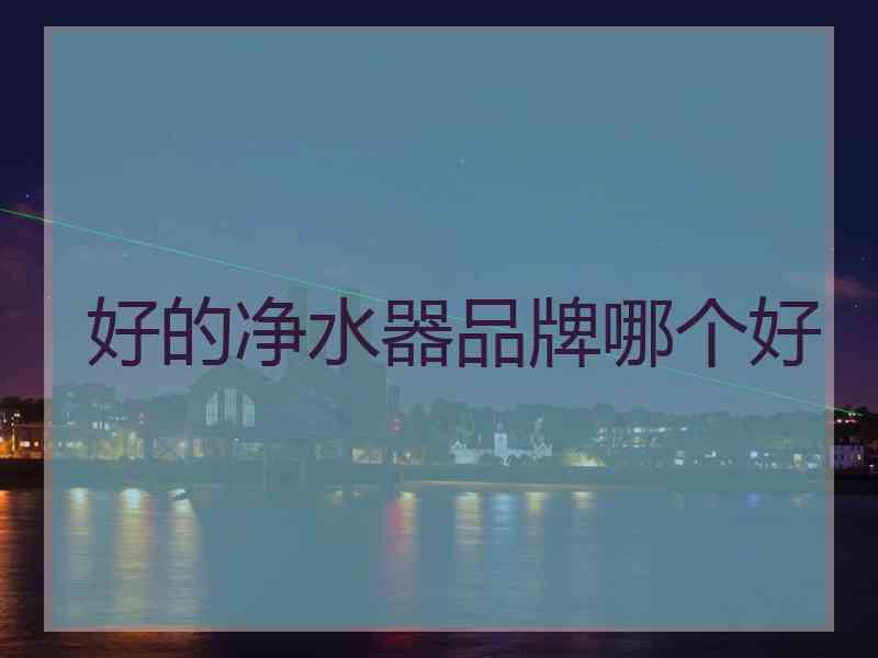 好的净水器品牌哪个好