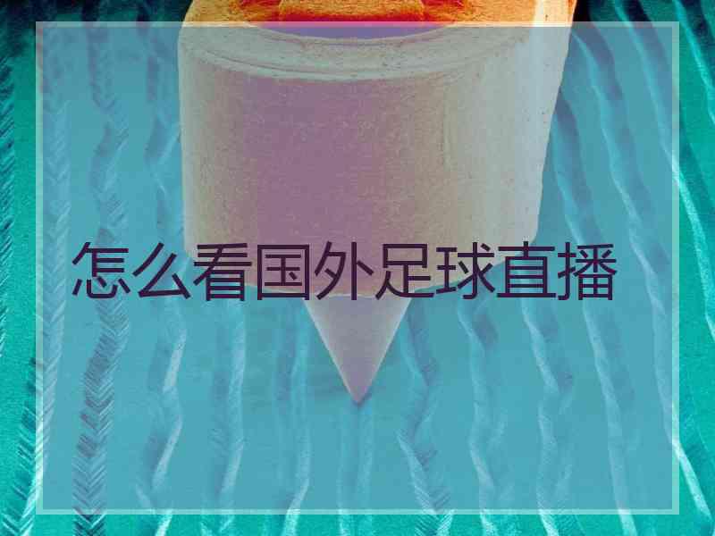 怎么看国外足球直播