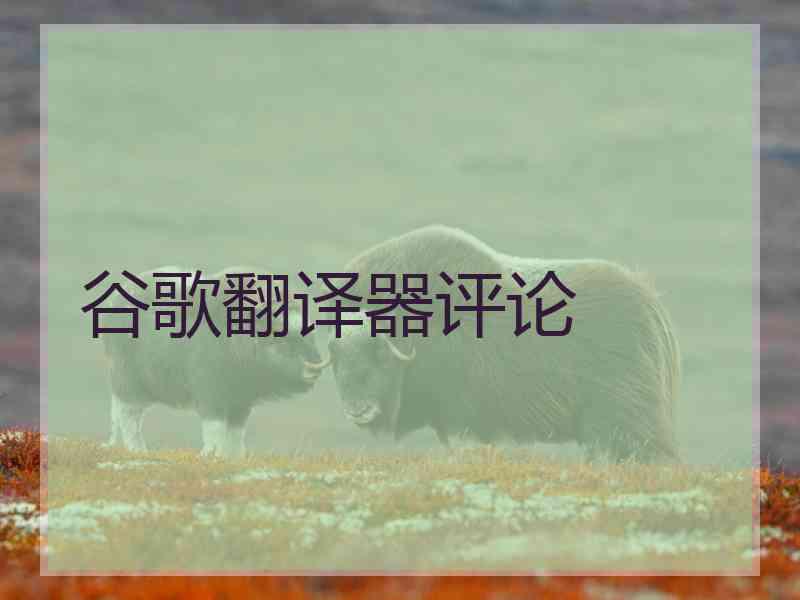 谷歌翻译器评论