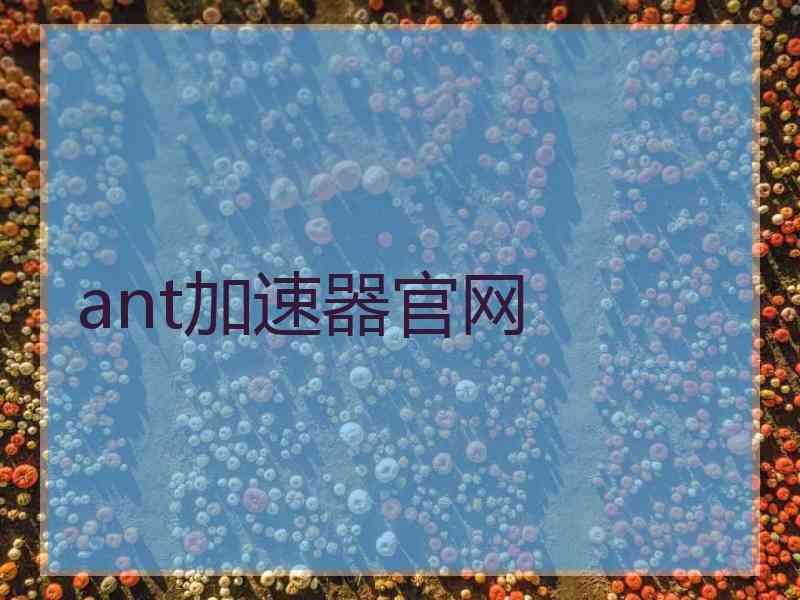 ant加速器官网