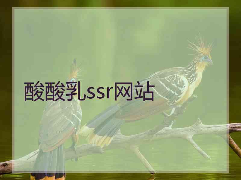 酸酸乳ssr网站